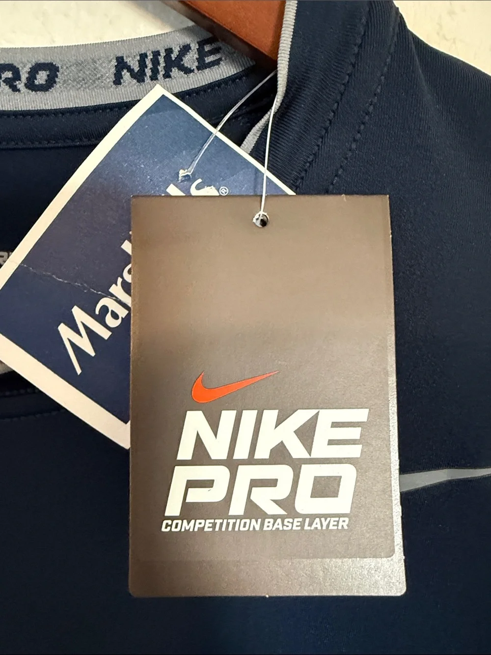Nike Pro Dri-FIT Compression Long Sleeve Shirt Navy NWT